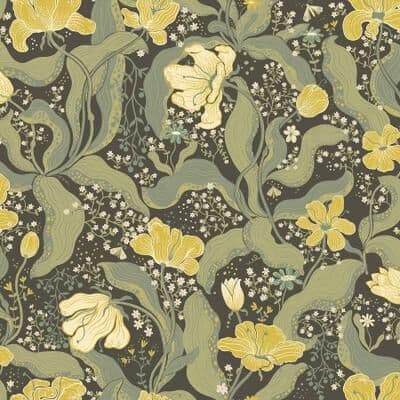 A-Street Prints Bodri Green Tulip Garden Wallpaper