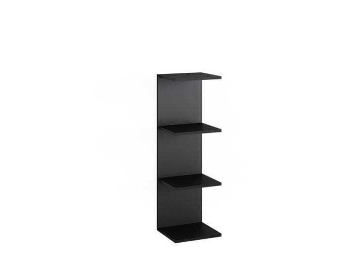 Vicco Wandregal Paolo Schwarz 30 x 95 cm, Holzwerkstoff, 4 Fächer, Rechteckig, 30x95x28 cm, Wohnzimmer, Regal, Wandregal