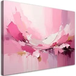WANDBILD, Rosa Abstraktion inspiriert von Blumenform