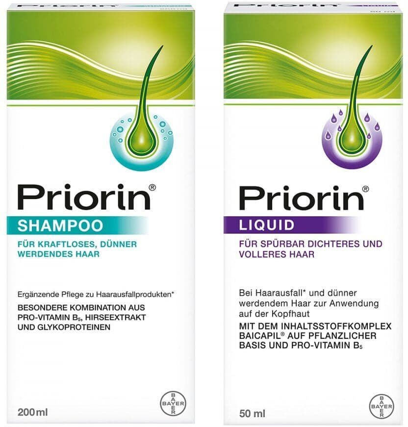 Priorin Shampoo und Liquid Pumplösung bei Haarausfall 200+50ml