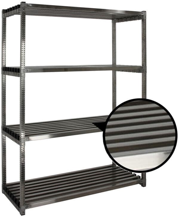Axess Industries Rayonnage alimentaire inox à tablettes tubulaires   Module Départ   Long....