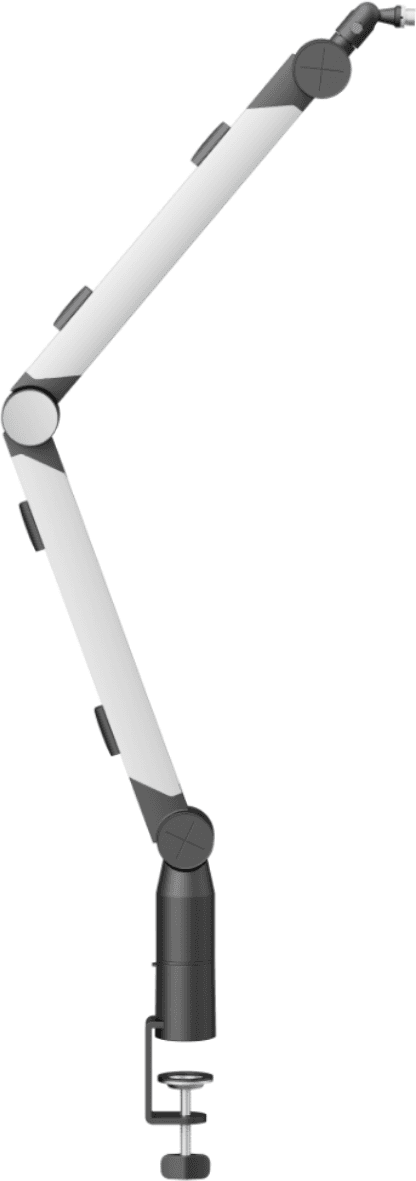 Maxmount Aluminium Dynamisk Rgb Mikrofonarm - Vit