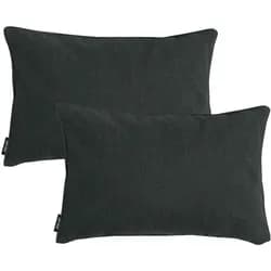 Madison, Dekokissen, 2er-Set Deko-Kissen wasserabwesend, bequemes Outdoorkissen, dunkel grau, 50 x 30 x 10 cm (50 x 30 cm)