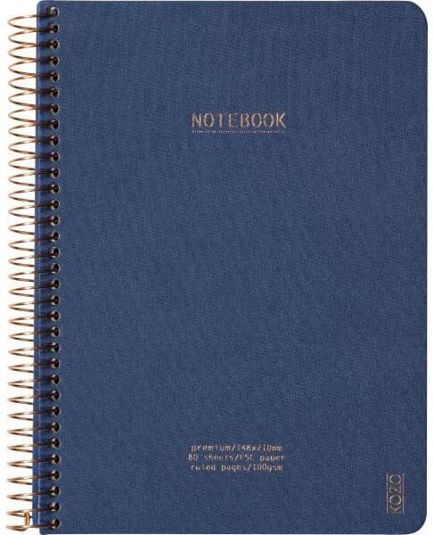 Kozo Notesbog, A5, Linjeret, Navy