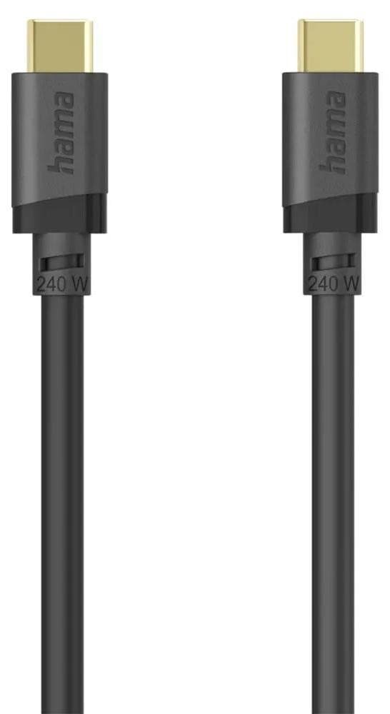 Hama USB-C naar USB-C kabel, USB 3.2 Gen 1 (3.1 Gen 1), 5 Gbit/s, 1,5 meter, zwart