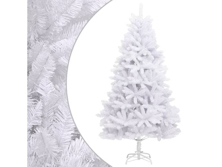 vidaXL - Kunstkerstboom - met - scharnieren - met - standaard - 270 - cm - wit