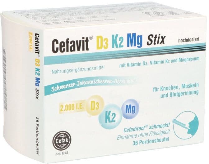 Cefavit D3 K2 Mg 2.000 I.e. Stix 36stk