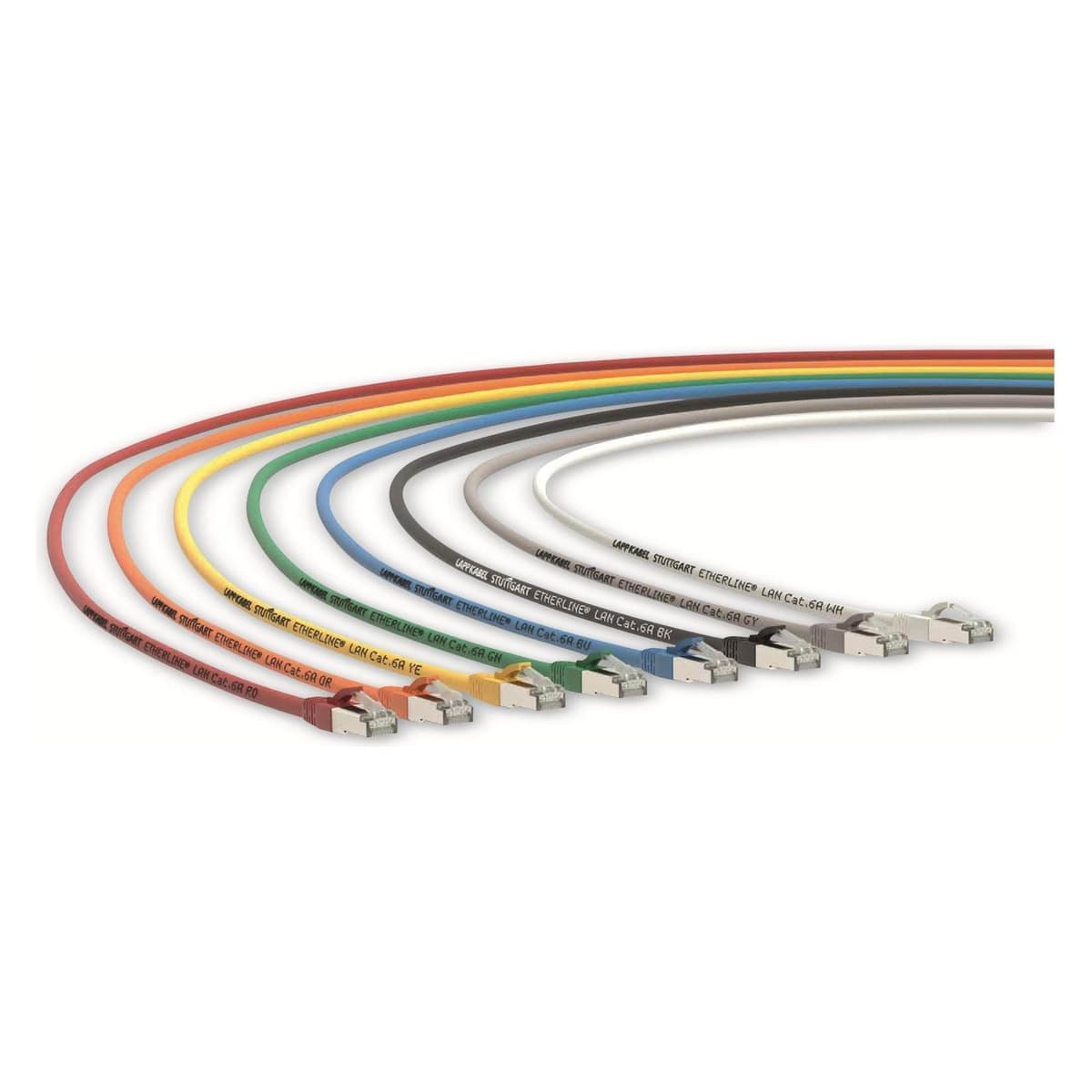 Lapp CAT.6a Netzwerkkabel Etherline LAN, UL-Zertifizierung, 0,5 m, rot (S/FTP, CAT6a, 0.50 m) (24441392)