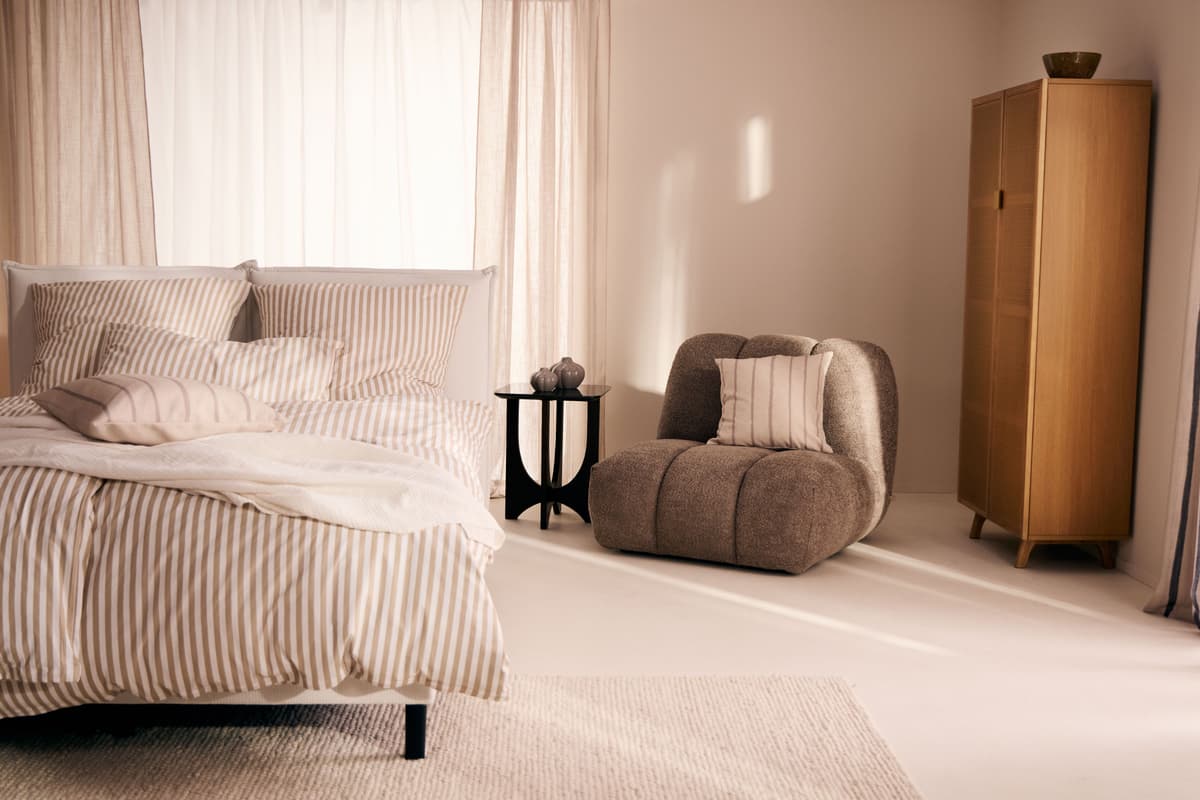 Bett "ERIK Boxbett mit Bonnell-/Taschen-Federkernmatratze, Breite 160/180cm", beige (creme), B:200cm H:113cm L:209cm, 100% Polyester, LEGER HOME BY LENA GERCKE, Betten, Bett, wahlweise Härtegrad der Matratze H2/H3/H4, Polsterbett mit/ohne Topper