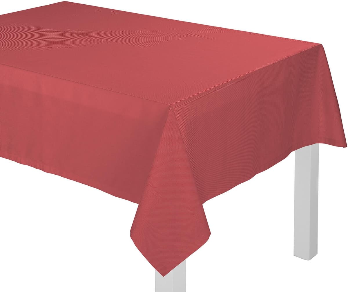 Tischdecke ADAM "Uni Collection" Gr. 9, rot (dunkelrot), B:145cm L:250cm, Bio-Baumwolle, Tischdecken, Tischdecke, aus 100% Bio-Baumwolle dunkelrot B/L: 145cm x 250cm, 1 Stk., eckig