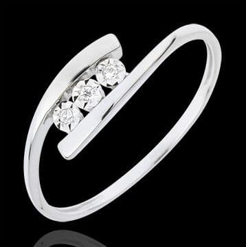 Edenly Ring Kostbarer Kokon - Trillusion - WeiÃŸgold - 18 Karat