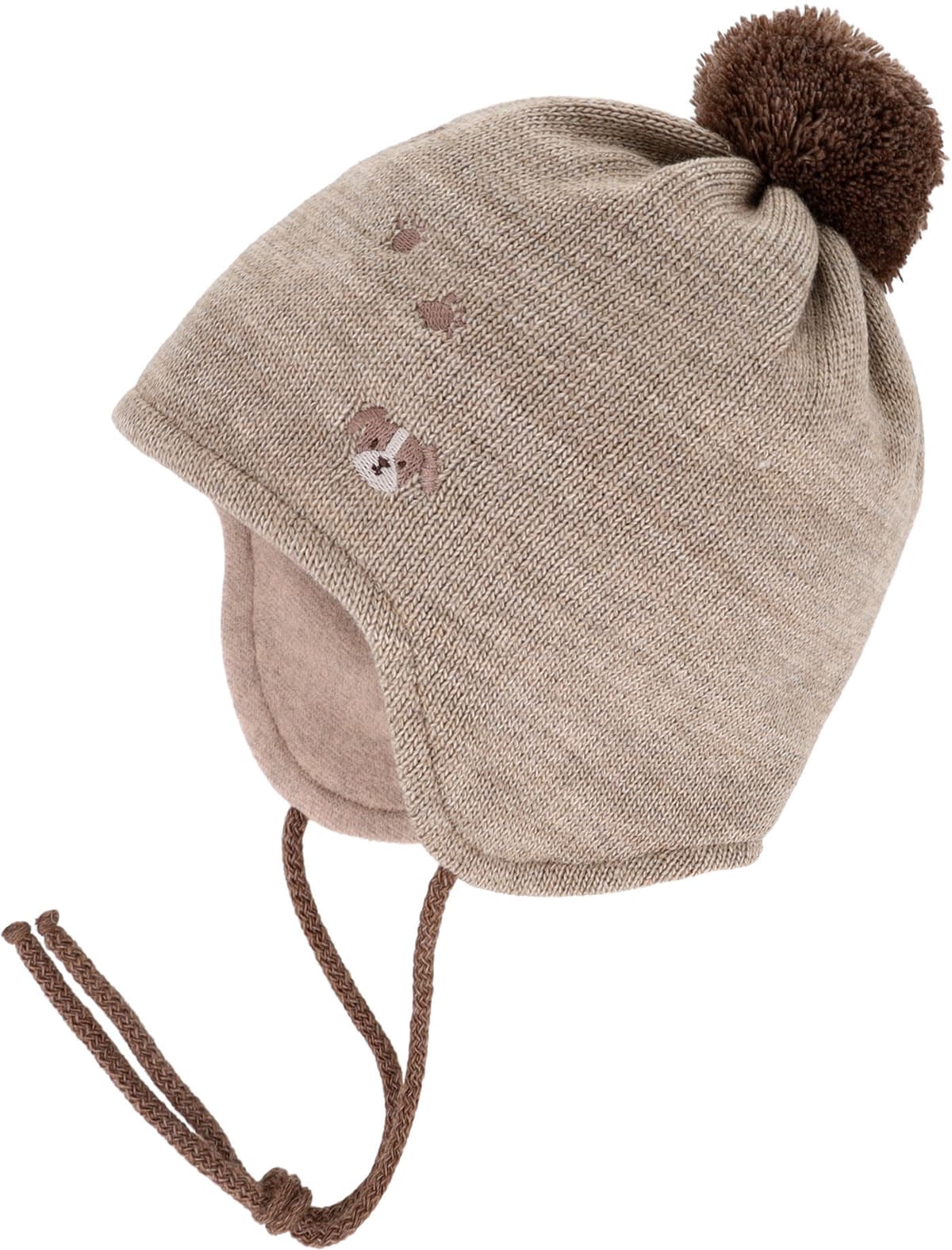 Strickmütze MAXIMO, Baby, Gr. 49/51, beige (braunmeliert), Strick, Obermaterial: 100% Polyacryl. Futter: 90% Baumwolle, 5% Elasthan, 5% Polyester, Mützen Strickmütze braunmeliert 49/51