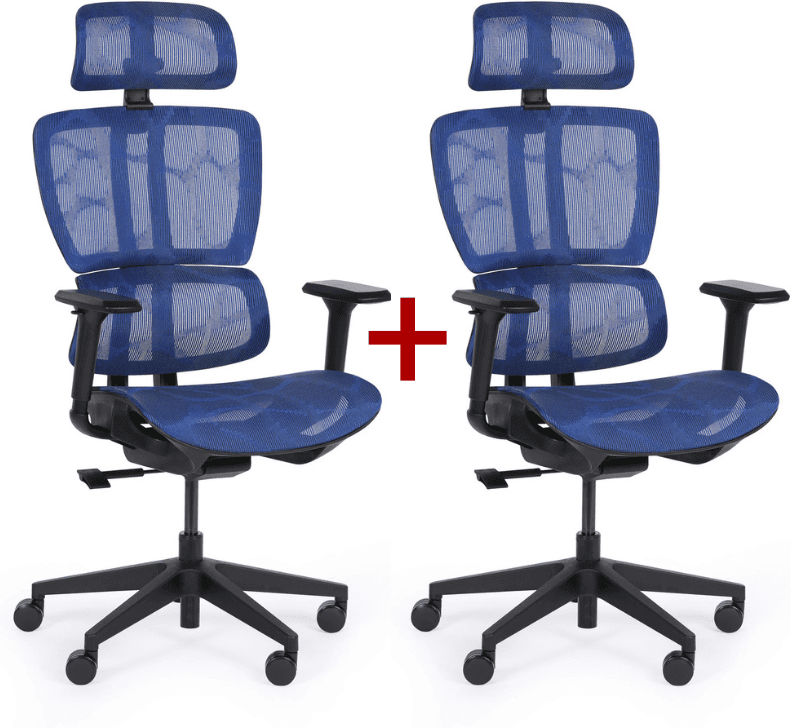 B2B Partner Kancelárska stolička NICO 1+1 ZADARMO, modrá