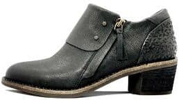 Wide Width Women's Michelle Bootie by Hälsa in Black (Size 7 1/2 W)