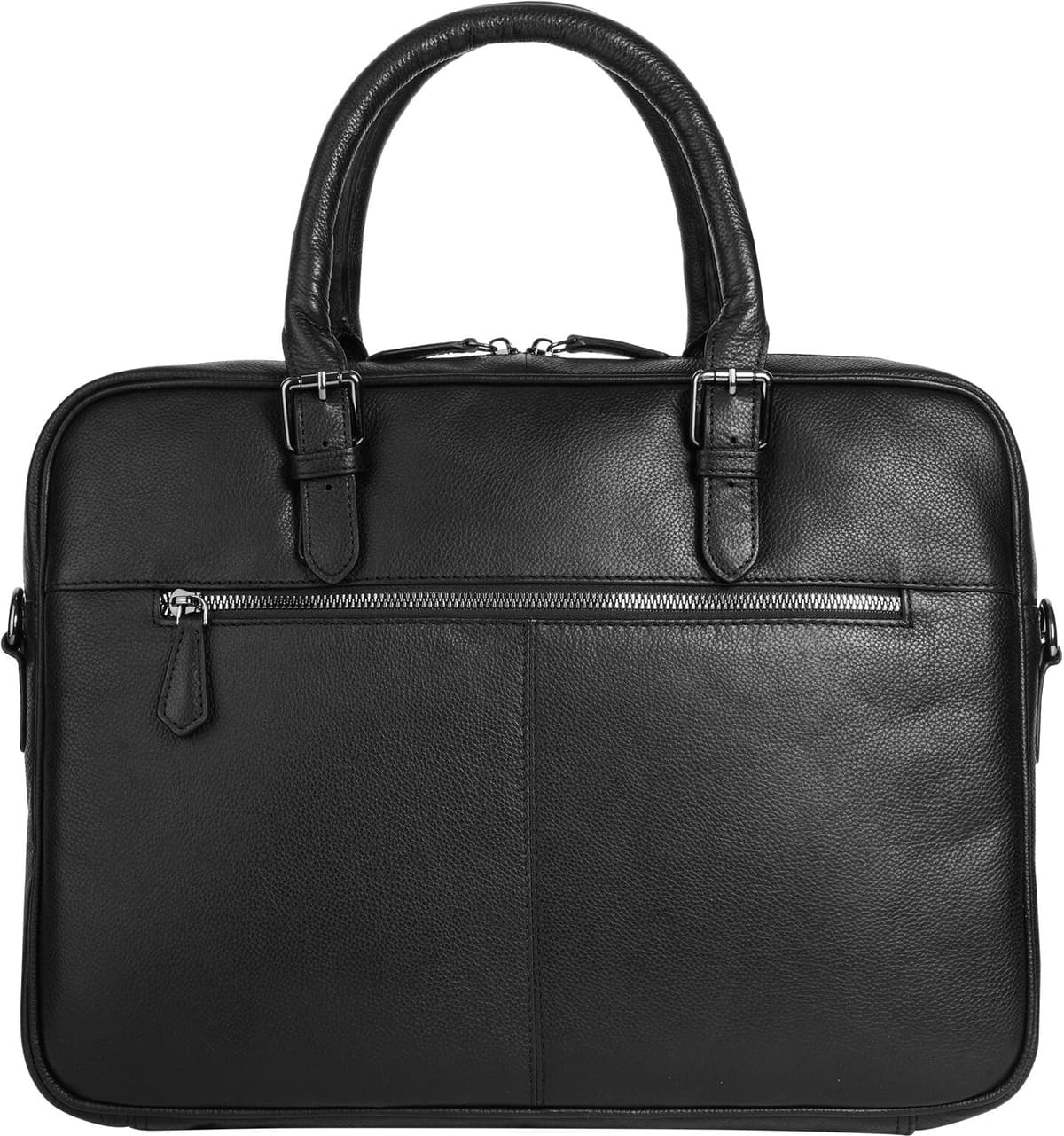 Aktentasche BUGATTI "BUGATTI Damen BELLA echt Leder", Damen, Gr. B/H/T: 37cm x 26cm x 6cm onesize, schwarz, Leder, leicht glänzend, unifarben, Taschen Aktentasche, echt Leder schwarz B/H/T: 37cm x 26cm x 6cm onesize