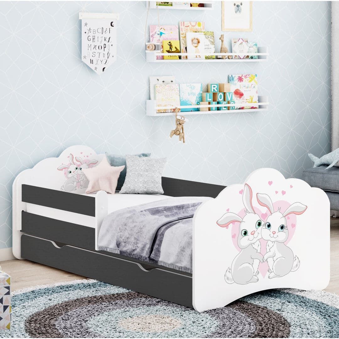 Zoomie Kids Courtois Cabin Bed Themed Beds Graphite 65 x 80 x 160cm