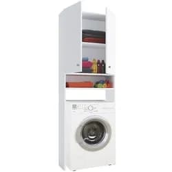 VCM Morgenthaler Waschmaschinenschrank weiß, 70x182x27 cm