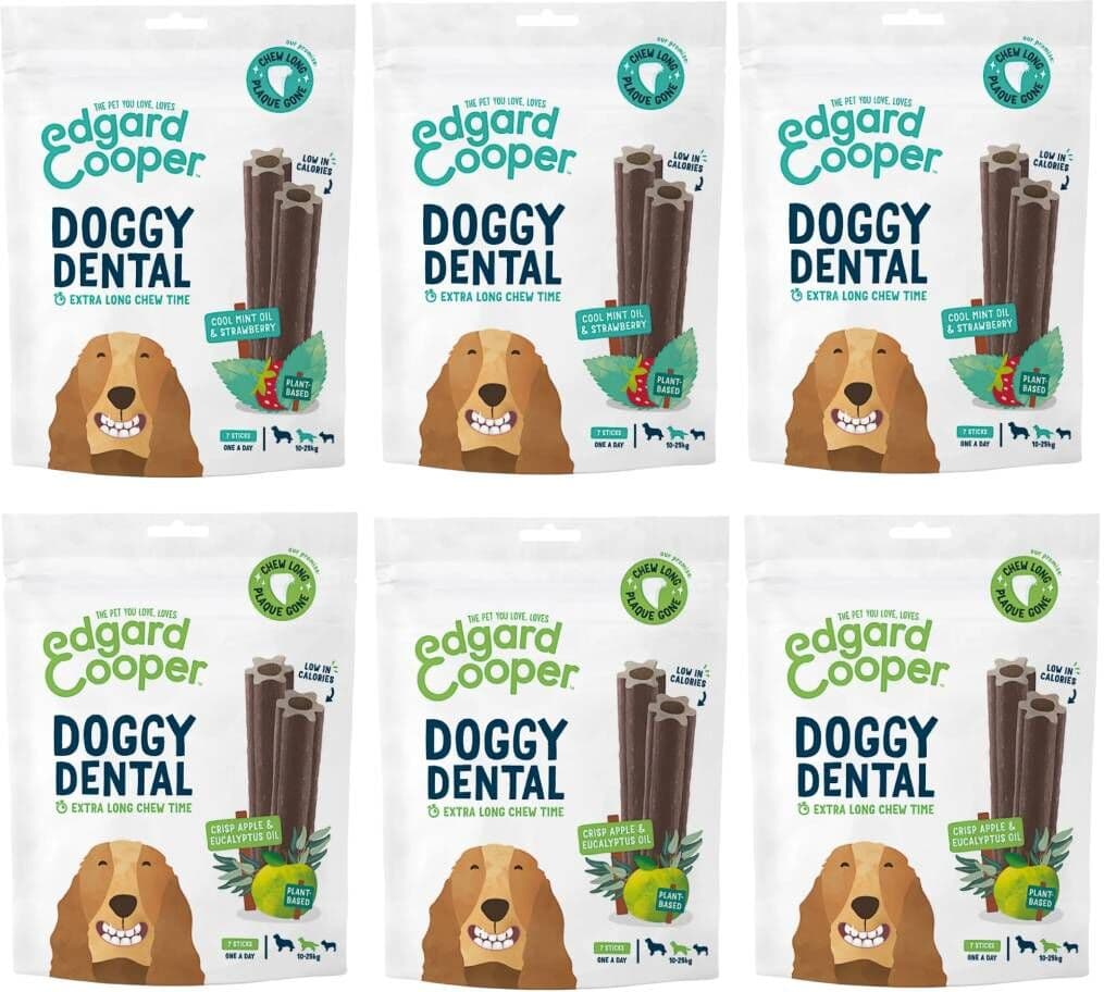 EDGARD COOPER Set Prova Multigusto 6x240G Edgard & Cooper Snack Doggy Dental Medium MIX MULTIGUSTO