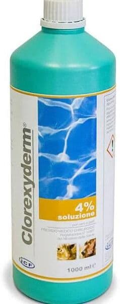 I.C.F. Icf Clorexyderm Soluzione 4% Disinfettante Cani E Gatti 1000 Ml