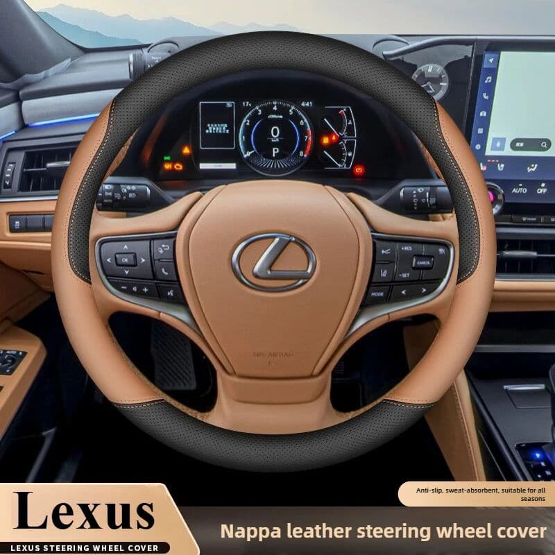 NONE Leather Car Steering Wheel Cover for Lexus Is Es Es300h Rx Lbx Es350h Rx350 Rx500h Nx350h Nx450h Lx600 Accessories 2025 2026
