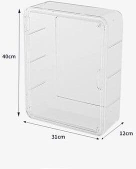 Useful Little Things Wall Mounted Medicine Storage Cabinet With Clear Door Multi Layer Organizer For Bathroom, Kitchen & Home transparent 4 Layers