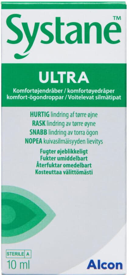 Systane Ultra Komfortøjendråber M/konserveringsmidler Medicinsk udstyr 10 ml