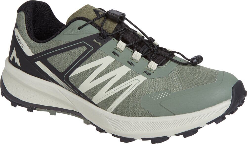 Wanderschuh MCKINLEY "Kansas IV AQB M", Herren, Gr. 43, grün (olive schwarz, schwarz nig), Synthetik, Schuhe Wanderschuh, wasserabweisend olive schwarz, schwarz nig 43