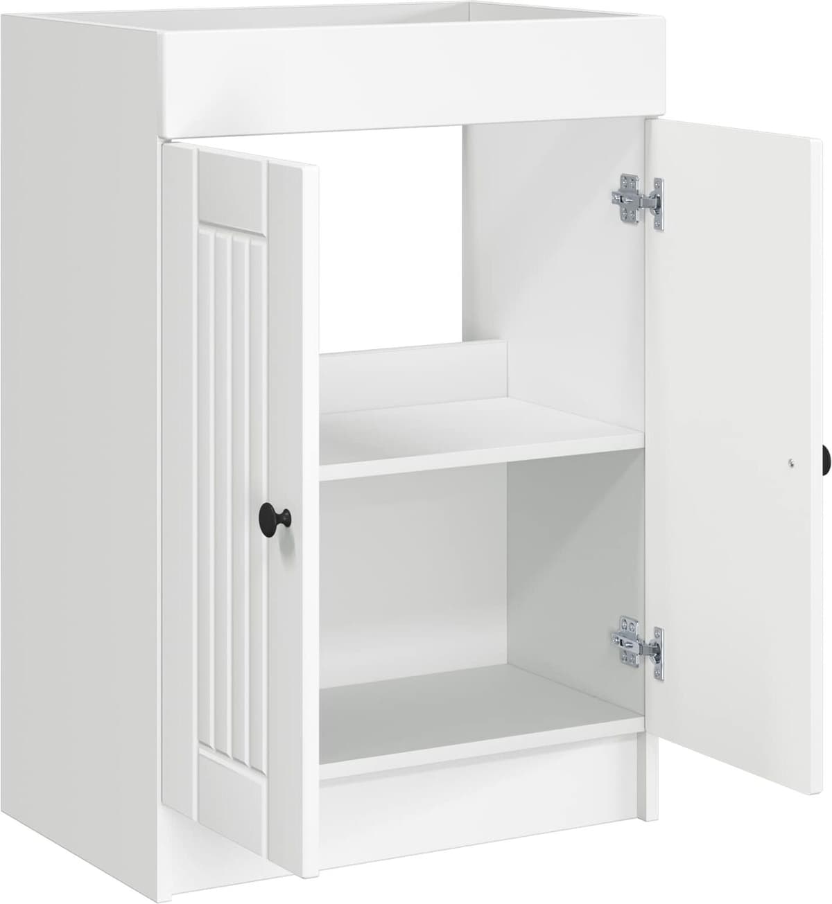 vidaXL Armoire sous évier de salle de bain Blanc 56 x 37,5 x 81 cm