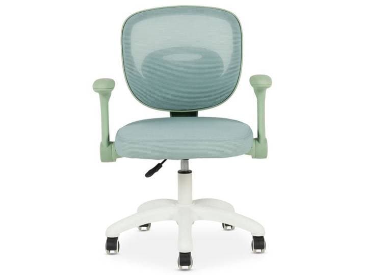 Chaise de bureau enfant AMELIA Vert Réglable en hauteur avec Accoudoirs Assise Rembourrée Confortable