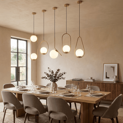 Jewels & Pearls   Nordic Pendant Light   Brushed Gold / Warm White (3000k) / Style B   Bedroom Lighting   Living Room Lighting   Indoor Lighting   MOD LIGHTING