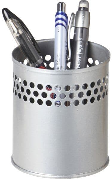 Twin Metal Penneholder   Sølv