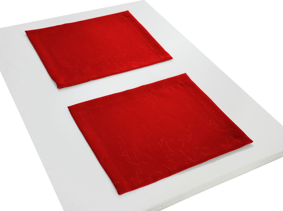 Platzset WIRTH "Lahnstein" Gr. 1, rot, B:40cm L:35cm, Obermaterial: 100% Polyester, Platzsets, Platzset rot B/L: 40cm x 35cm, 2 Stk., Polyester, eckig