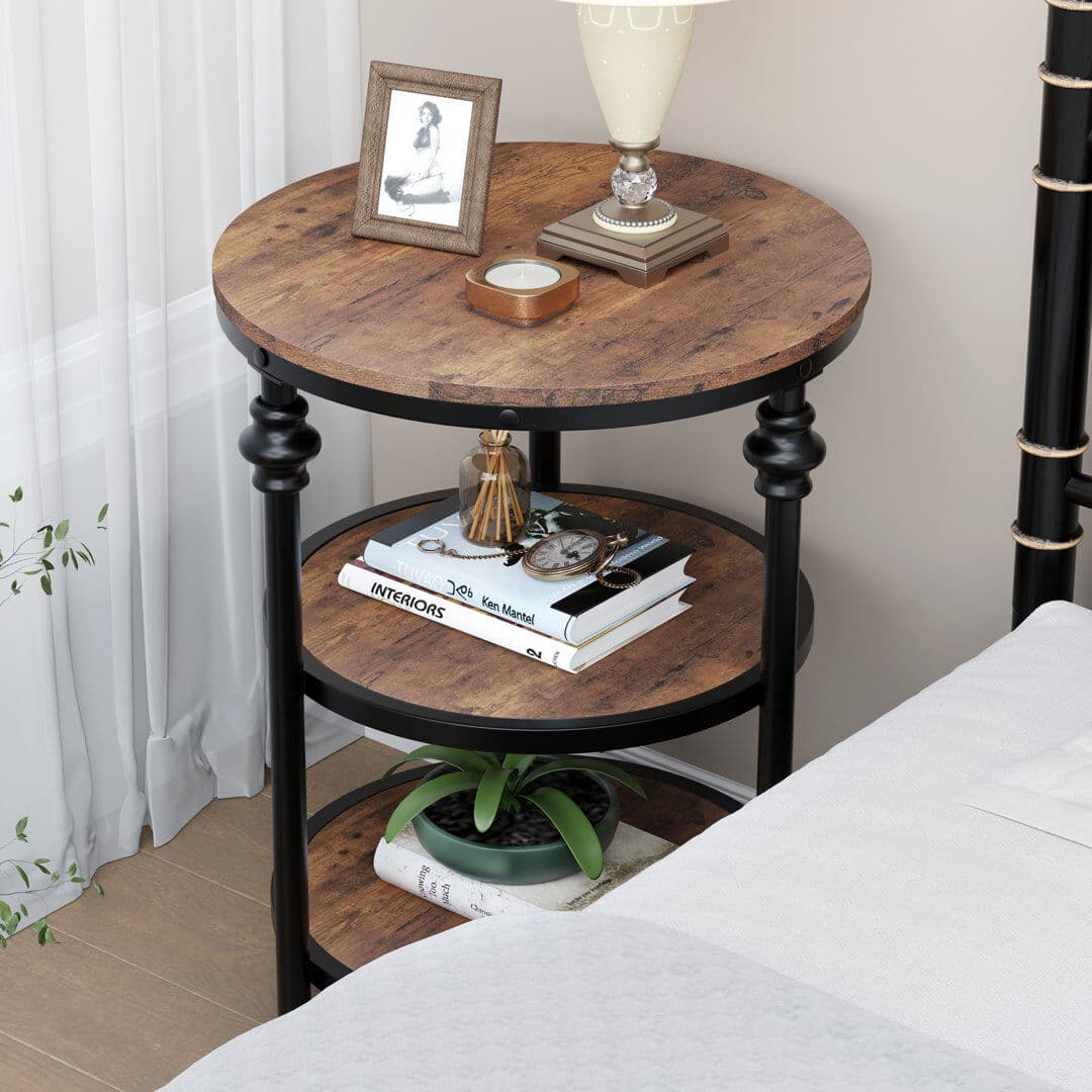 Rio End Table Brown 59.9cm H X 46cm W X 46cm D
