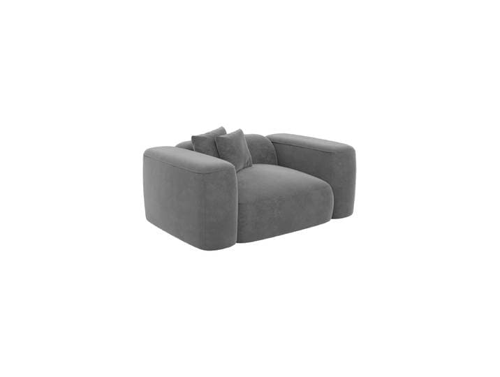 Design Loungesessel „CLevante“ mit Samtbezug Samtbezug Dunkelgrau BLOOMINGLOFT Collection