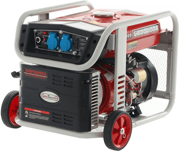 GeoTech Pro iGGP5000ES - Generatore di corrente inverter con avv. elettrico carrellato 4 kW - Continua 3.5 kW Monofase