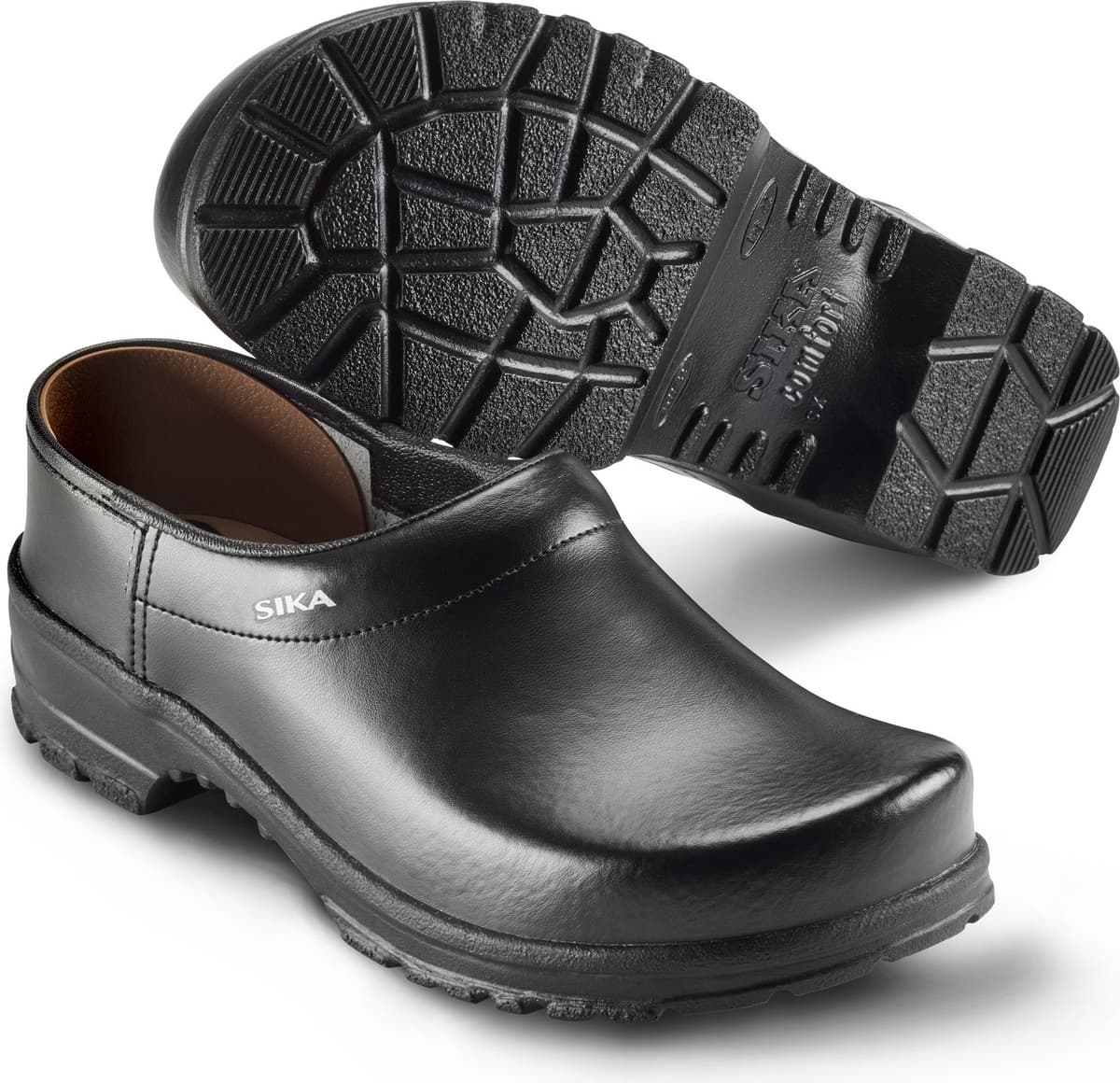 Sika veiligheidsschoen Comfort gesloten clog zwart maat 35