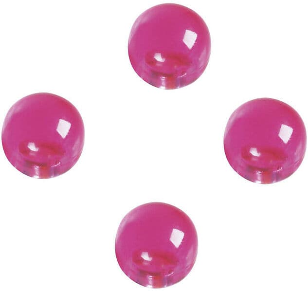 Magnetkugel, Ø 14 mm, VE 48 Stk, pink magnetoplan