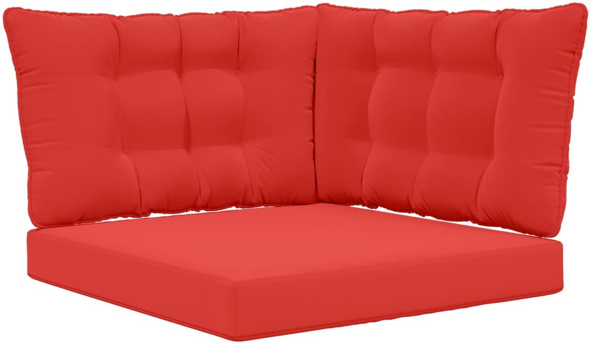 vidaXL Coussin de canapé d'extérieur Tissu Rouge 68,5 x 68,5 cm