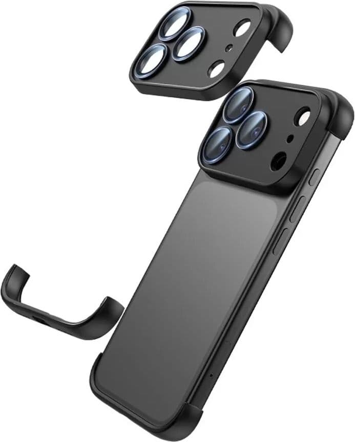 INF Coque Fine Bord à Bord pour iPhone 17 - TPU Noir Élégant, Antichoc & Protection d'Objectif