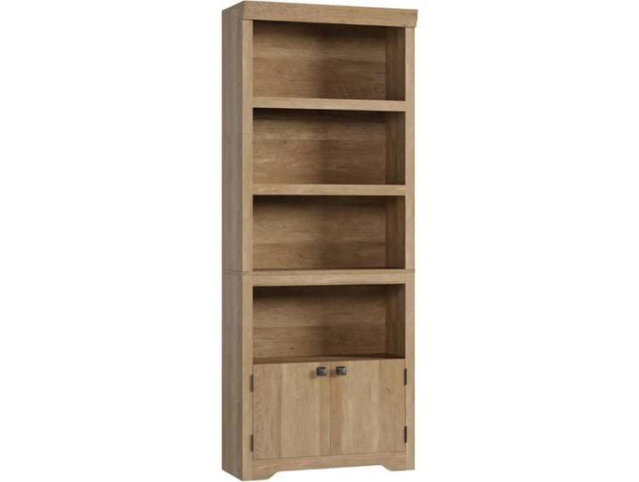 BIBLIOTHEQUE-Bibliothèque à 5 Niveaux avec Portes Meuble De Rangement Étagères Réglables Design Moderne 60*29.5*174.5cm Brun