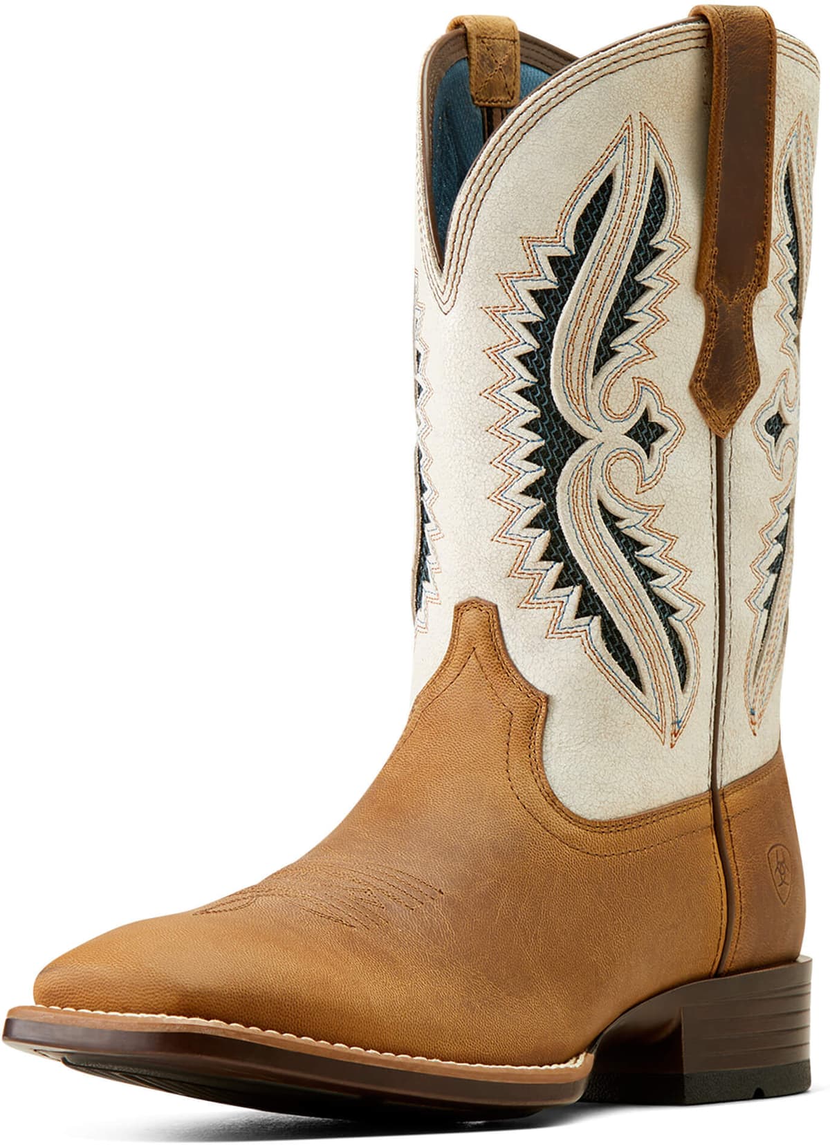 Men's Rowder VentTEK 360 Wide Square Toe Cowboy Boots in Marbled Tan White, Size: 9 EE by Ariat