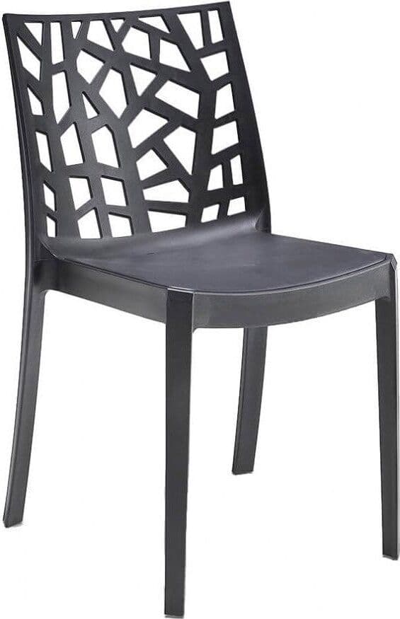 bica 352 Sedia Per Esterni Impilabile In Polipropilene Dimensioni 47x55x82 Cm Colore Taupe - Matrix