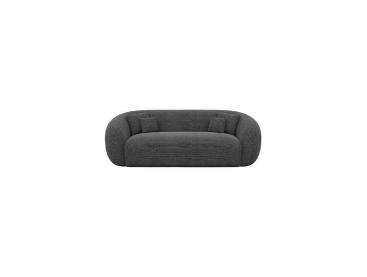 3-Sitzer Design Sofa „Serano“ mit Strukturstoff-Bezug Strukturstoff Anthrazit BLOOMINGLOFT Collection