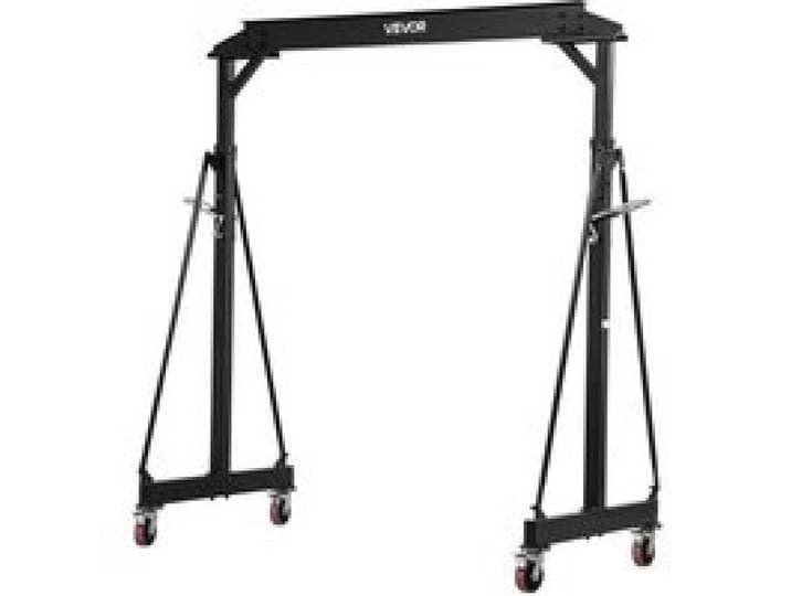VEVOR mobiele portaalkraan met een hefvermogen van 1995,81 kg, in hoogte verstelbare stalen laadkraan van 251-371 cm, robuuste werkplaatskraan inclusief 360° zwenkwielen met remmen, laadkraan voor magazijn, werkplaats en bouwplaats.