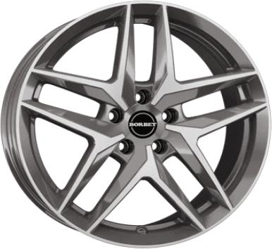 Borbet Z Crystal Silver 7.5x17 ET 36 5/112 Alufelge Silber