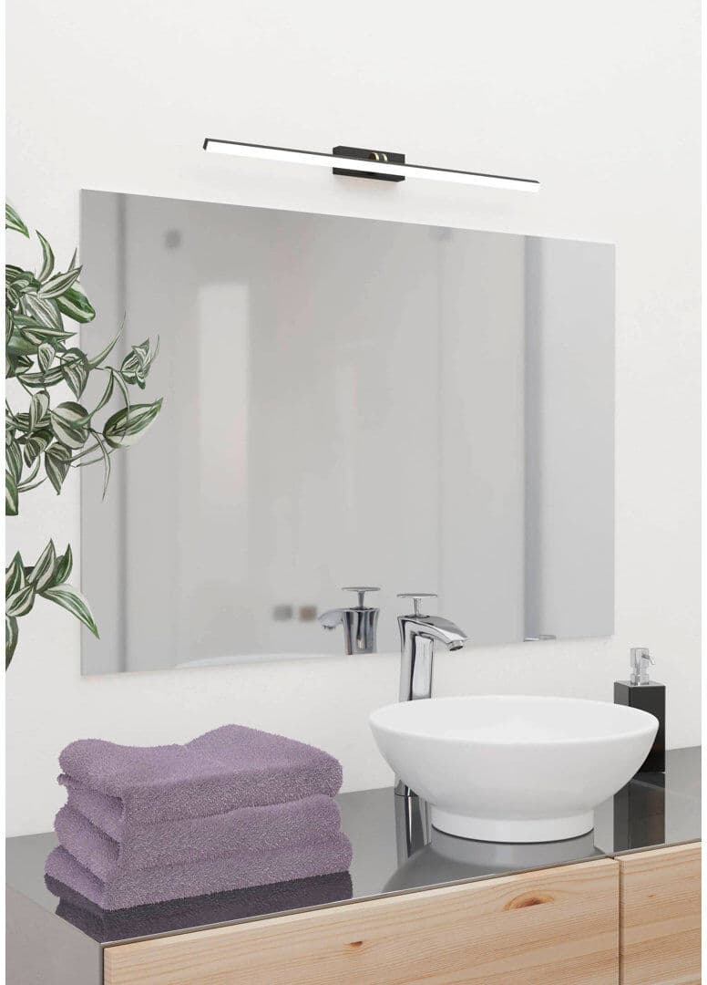 Metro Carmo LED Bath Bar Black 11cm H X 60cm W X 6cm D