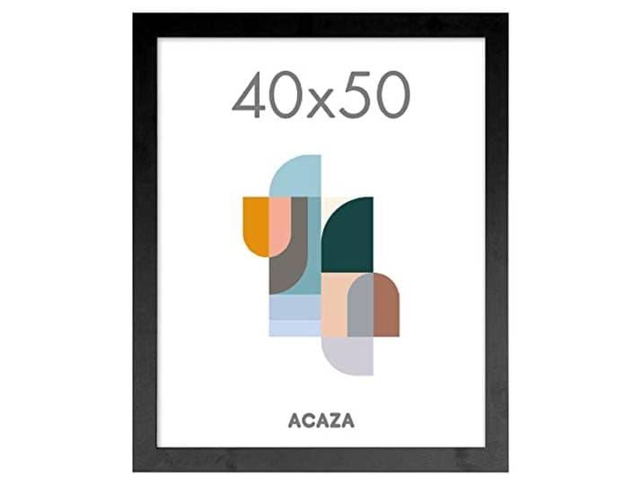 ACAZA Fotolijst 40x50 cm Zwart – MDF Hout en Plexiglas – Voor Foto’s, Posters en Puzzels – Staand of Liggend – Wanddecoratie