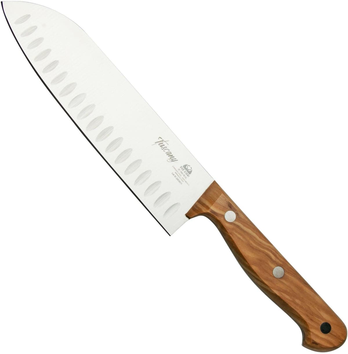 Nóż santoku Due Cigni Tuscany DG2C760-18OL, drewno oliwne, 18 cm