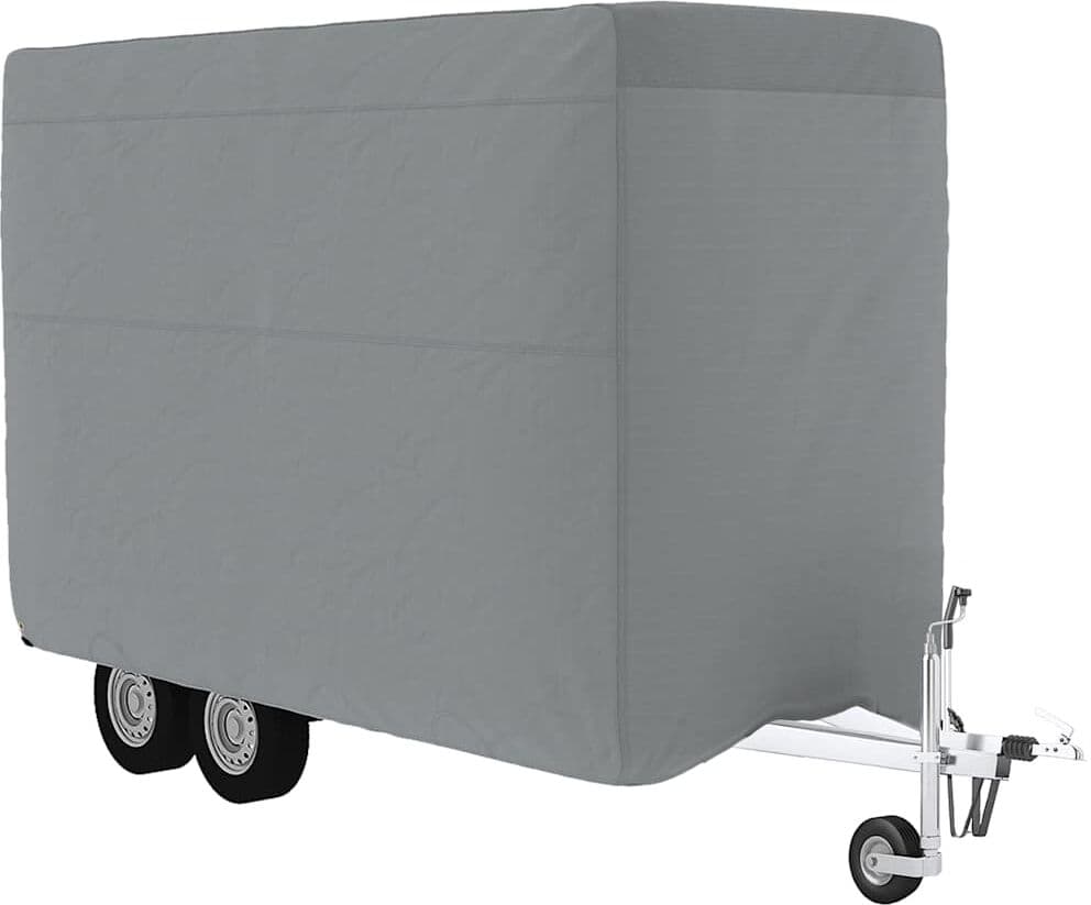 vidaXL Housse de remorque chevaux gris 334x148x230 cm tissu non tissé