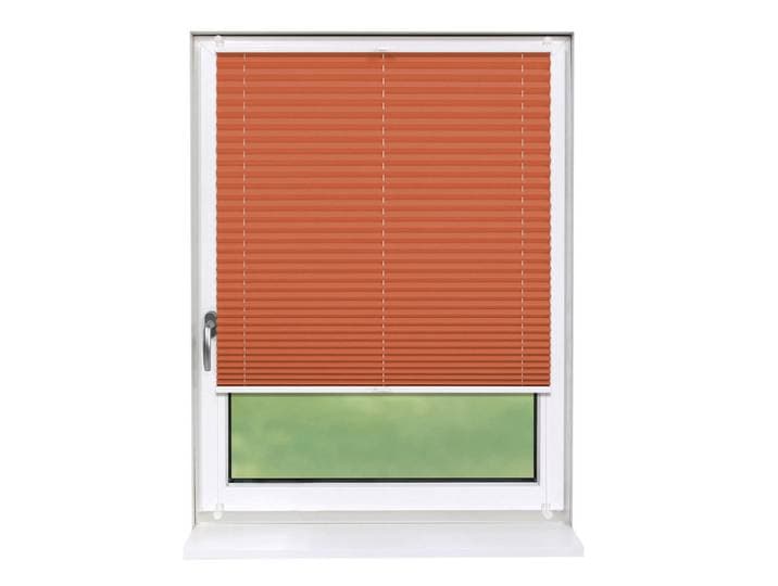Deco-Raum Plissee Basic 80 x 150cm Klemmfix ohne Bohren, Orange, 80x150 cm, Heimtextilien, Vorhänge, Plissees